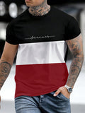 Manfinity Homme Men Letter Graphic Colorblock Tee