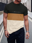 Manfinity Homme Men Letter Graphic Colorblock Tee