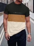 Manfinity Homme Men Letter Graphic Colorblock Tee