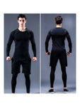 3pcs/Set Men's Fitness Clothing Set, Quick-Drying, Tight Training Suit For Running, Basketball, Gym All Seasons Gym Clothes Men, Athletic Suit, Tracksuit Men Shorts Set