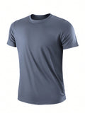 Men's Loose Fitness Gym Training Short Sleeve Sportswear For Soccer, Basketball, Running Gym Clothes Men Basic T Shirt