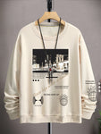 Manfinity Homme Men Slogan Graphic Sweatshirt