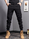 Manfinity Homme Men Flap Pocket Side Cargo Pants - MapleCo