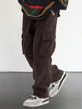 Manfinity EMRG Loose Fit Men's Cargo Pants With Flap Pockets On The Side - MapleCo