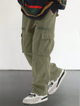 Manfinity EMRG Loose Fit Men's Cargo Pants With Flap Pockets On The Side - MapleCo