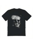 Nearly There Halloween Space Skull Graphic Unisex Cotton Short-Sleeve T-Shirt