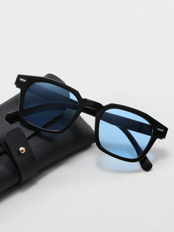 Men Geometric Frame Fashion Glasses Casual Shades Accessories