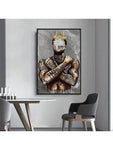 FajerminArt 1pc  Wall Art African American Man Canvas Painting Poster Men I Am Empowered King Painting, Motivational Phrases,  Portrait Wall Art  Wall Decor Home Bedroom LivingRoom Decor, Frameless - MapleCo