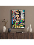 1pc Modern Graffiti Art, Mona Canvas Painting Poster Print ,Street Popular Art Wall Painting, For Home Decoration Painting, For Wall Decoration, No Frame - MapleCo