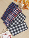 Shein CoupledUp Men 3pcs Plaid Print Drawstring Waist Sleep Pants