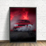 HALFLEMART 1 Piece Red Car Canvas Print Wall Art, American Muscle Sports Car WallArt Painting, Car Art Poster, Racing Gift, Canvas Art, Wall Decorate -Frameless - MapleCo