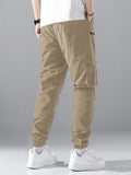 Manfinity Men's Loose-Fit Cargo Pants With Flap Pockets, Side Drawstrings - MapleCo