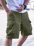 Manfinity Loose Fit Men's Flap Pocket Side Cargo Shorts