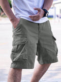 Manfinity Loose Fit Men's Flap Pocket Side Cargo Shorts