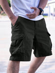 Manfinity Loose Fit Men's Flap Pocket Side Cargo Shorts