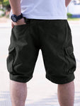 Manfinity Loose Fit Men's Flap Pocket Side Cargo Shorts