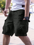 Manfinity Loose Fit Men's Flap Pocket Side Cargo Shorts