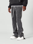 SUMWON Flared Fit Washed Jogger With Split Hem