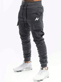 ROMWE Street Life Men Lightning Print Flap Pocket Sweatpants, School