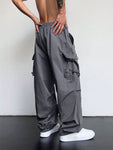 ROMWE Street Life Flap Pocket Cargo Baggy Pants