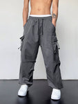 ROMWE Street Life Flap Pocket Cargo Baggy Pants