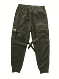 Men 1pc Buckle Strap Detail Flap Pocket Cargo Pants - MapleCo