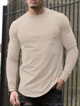 Manfinity Homme Men Solid Round Neck Tee