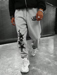 Men's Pentagram Printed Casual Loose Sweatpants