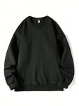 Men Drop Shoulder Sweatshirt Without Shirt