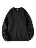 Men Drop Shoulder Sweatshirt Without Shirt