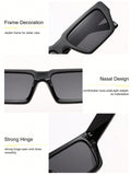 1pc Men Black Plastics Square Trendy Frame Fashion Glasses For Outdoor Travel Daily School Accessories Casual Shades Accessories