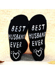 1pair Men's Socks With Letter This Guy Has An Awesome Wife, Fun Mid-calf Anti-slip Socks For Husband Gift