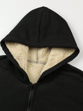 Men Zip Up Thermal Lined Hoodie