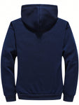 Men Zip Up Thermal Lined Hooded Jacket