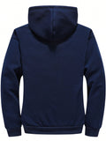 Men Zip Up Thermal Lined Hooded Jacket