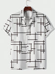 Men's Pattern Printed Short Sleeve Shirt - MapleCo