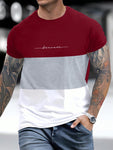 Manfinity Homme Men Letter Graphic Colorblock Tee