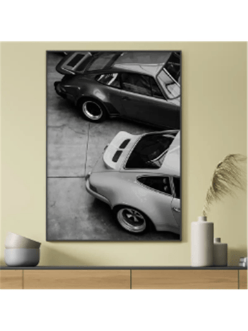 1pc Vintage Sports Car Canvas Wall Art for Home Decor, Black and White Minimalistic Sportscar Poster Canvas Prints, Car Lover Gift, Classic Vehicle Wall Decor for Living Room Bedroom Kitchen Office Cafe Decor - MapleCo