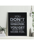 1 pc Black Inspirational Quotes Poster Motivational Success Words Canvas Painting Decorative Wall Art Office Living Room Decor