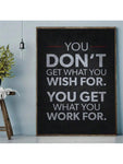 1 pc Black Inspirational Quotes Poster Motivational Success Words Canvas Painting Decorative Wall Art Office Living Room Decor