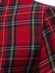 Manfinity Homme Men's Simple Red Black Plaid Long Sleeve Shirt, Button Up Graphic Casual Shirt For Party