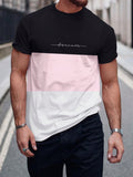 Manfinity Homme Men Letter Graphic Colorblock Tee