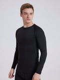 3pcs/Set Men's Quick-Drying Tight-Fitting Workout Gym Long Sleeve T-Shirt, Leggings And Shorts Sports Outfit Gym Clothes Men, Athletic Suit, Tracksuit