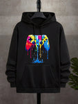 Manfinity Dauomo Men's Hooded Drawstring Sweatshirt With Video Game Controller Graphic - MapleCo