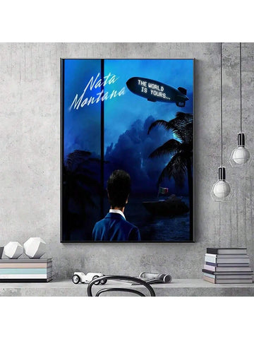 1pc Canvas Poster, Modern Art, Nata Montana  The World Is Yours Music Cover Poster, Ideal Gift For Bedroom  Living Room Corridor, Wall Art, Wall Decor, Fall Decor, Wall  Decor, Room Decoration, No Frame - MapleCo