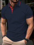 Manfinity Men's Color-Block Polo Shirt