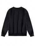 Manfinity Homme Men's Thickened Fleece Round Neck Pullover Sweatshirt For Winter