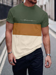 Manfinity Homme Men Letter Graphic Colorblock Tee