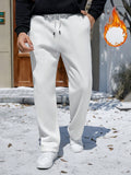 Manfinity RelaxMax Men Fall/Winter Casual Drawstring Waist Thermal Lined Sweatpants