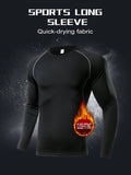 Men's Compression Quick-Dry Thermal Fitness Suit, Long Sleeve Top - MapleCo